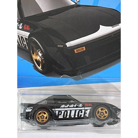 Hot Wheels Mazda RX-7 Black Police Car HW First Response Diecast 1:64 - Picture 2 of 6
